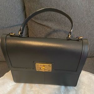 Sam Elderman Black tote with strap for crossbody in great condition